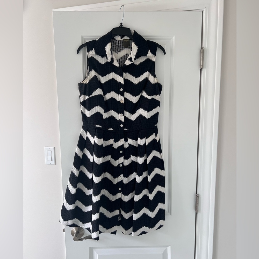 Taylor black and white dress size 6
